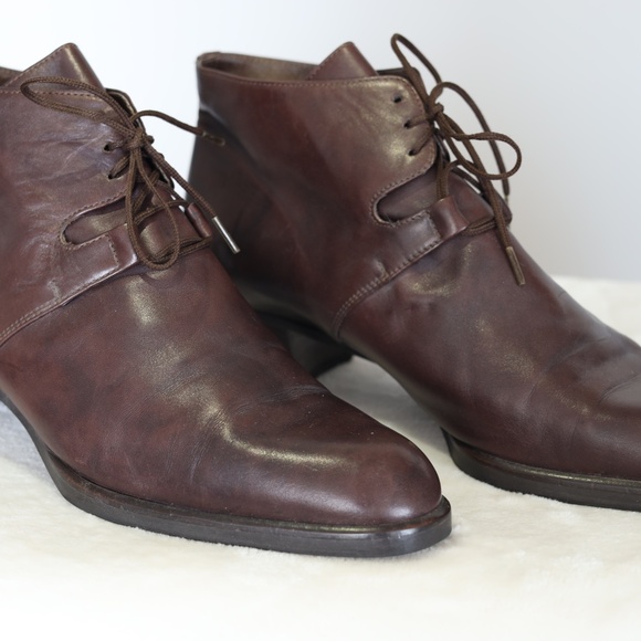 Tosi Vannino Italian Leather Dark Brown Shoes - Size 40/9.5 - Picture 3 of 6